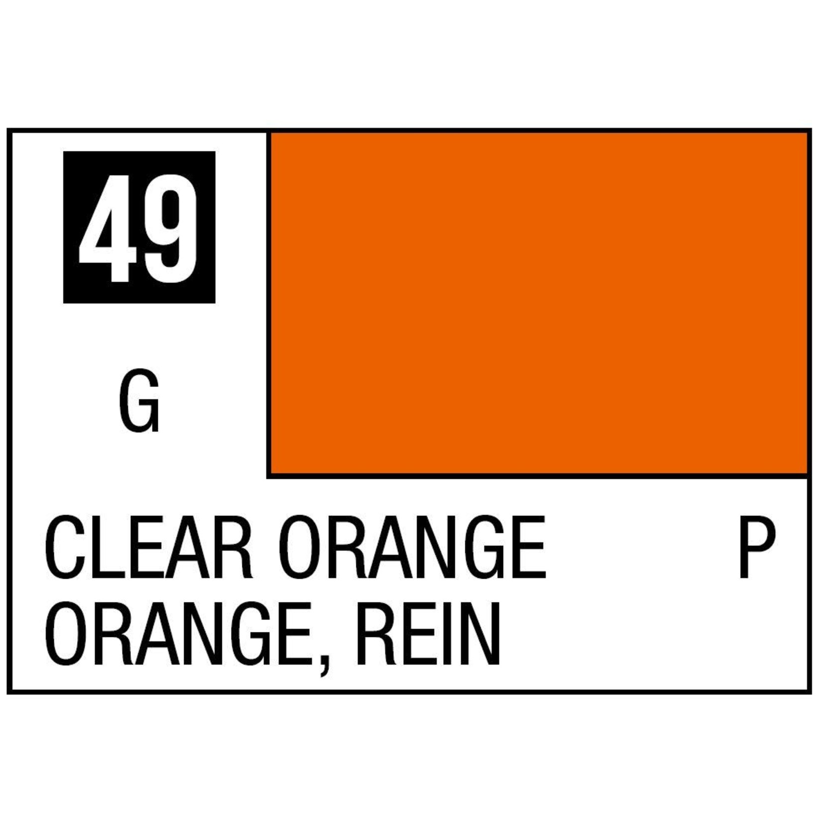 Mr. Hobby Mr. Color 49 Clear Orange (Gloss) 10ml