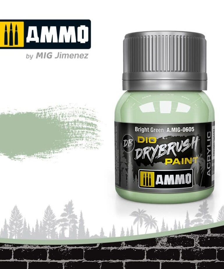 Ammo by Mig Jimenez A.MIG-0605 DIO Drybrush Bright Green 40ml