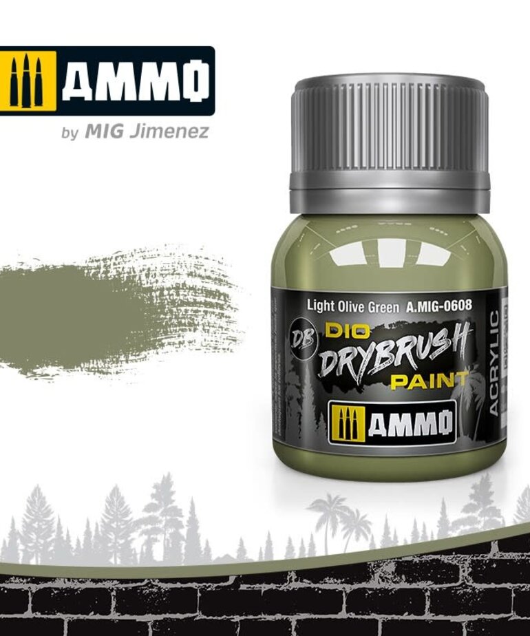 Ammo by Mig Jimenez A.MIG-0608 DIO Drybrush Light Olive Green 40ml