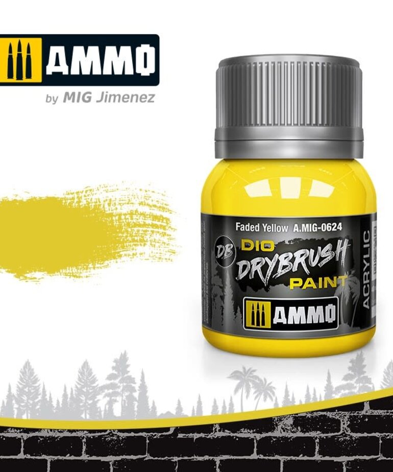 Ammo by Mig Jimenez A.MIG-0624 DIO Drybrush Faded Yellow 40ml