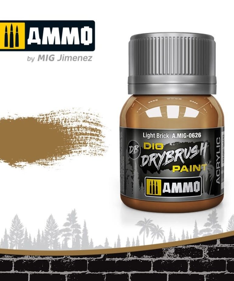 Ammo by Mig Jimenez A.MIG-0626 DIO Drybrush Light Brick 40ml