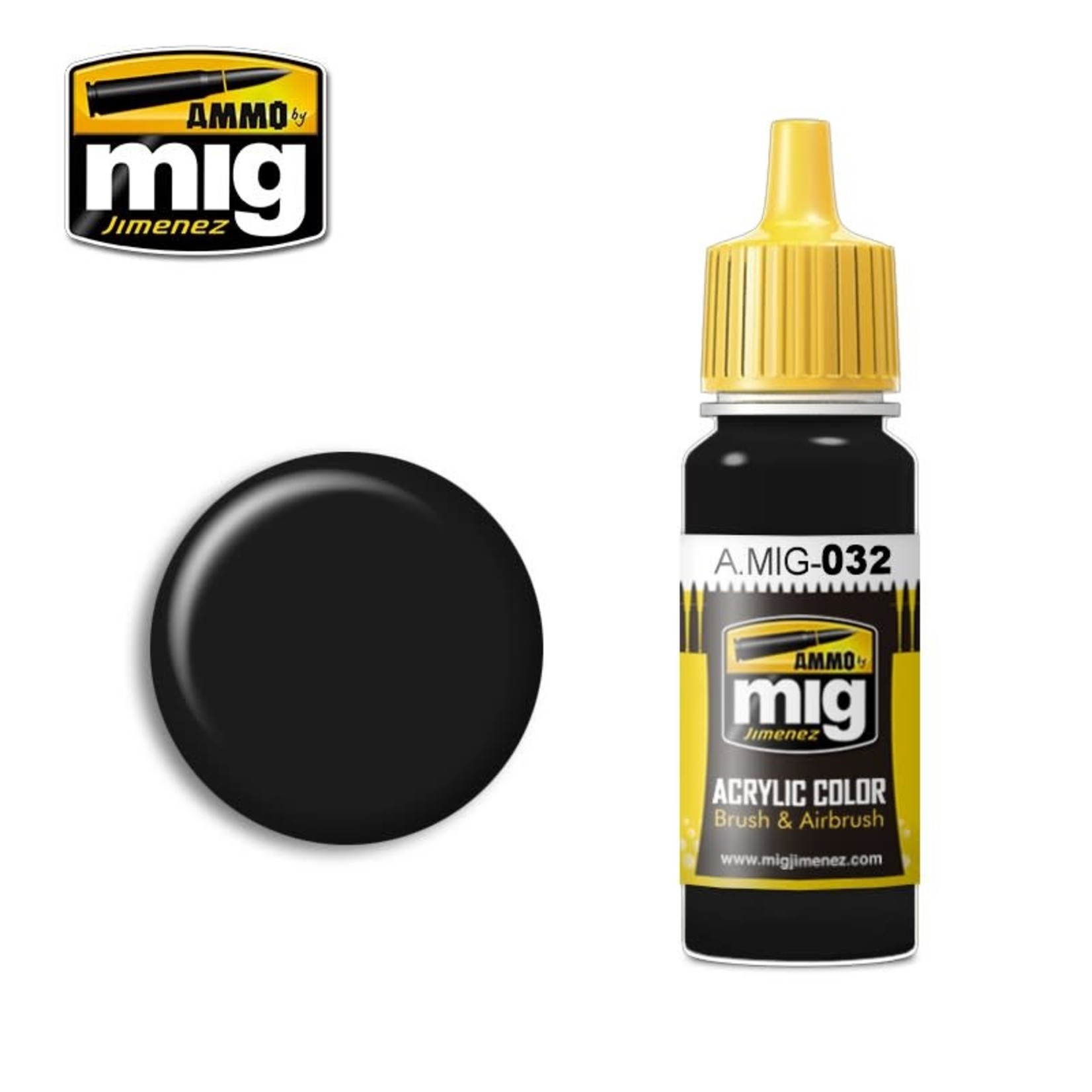 Ammo by Mig Jimenez A.MIG-032 Satin Black 17ML