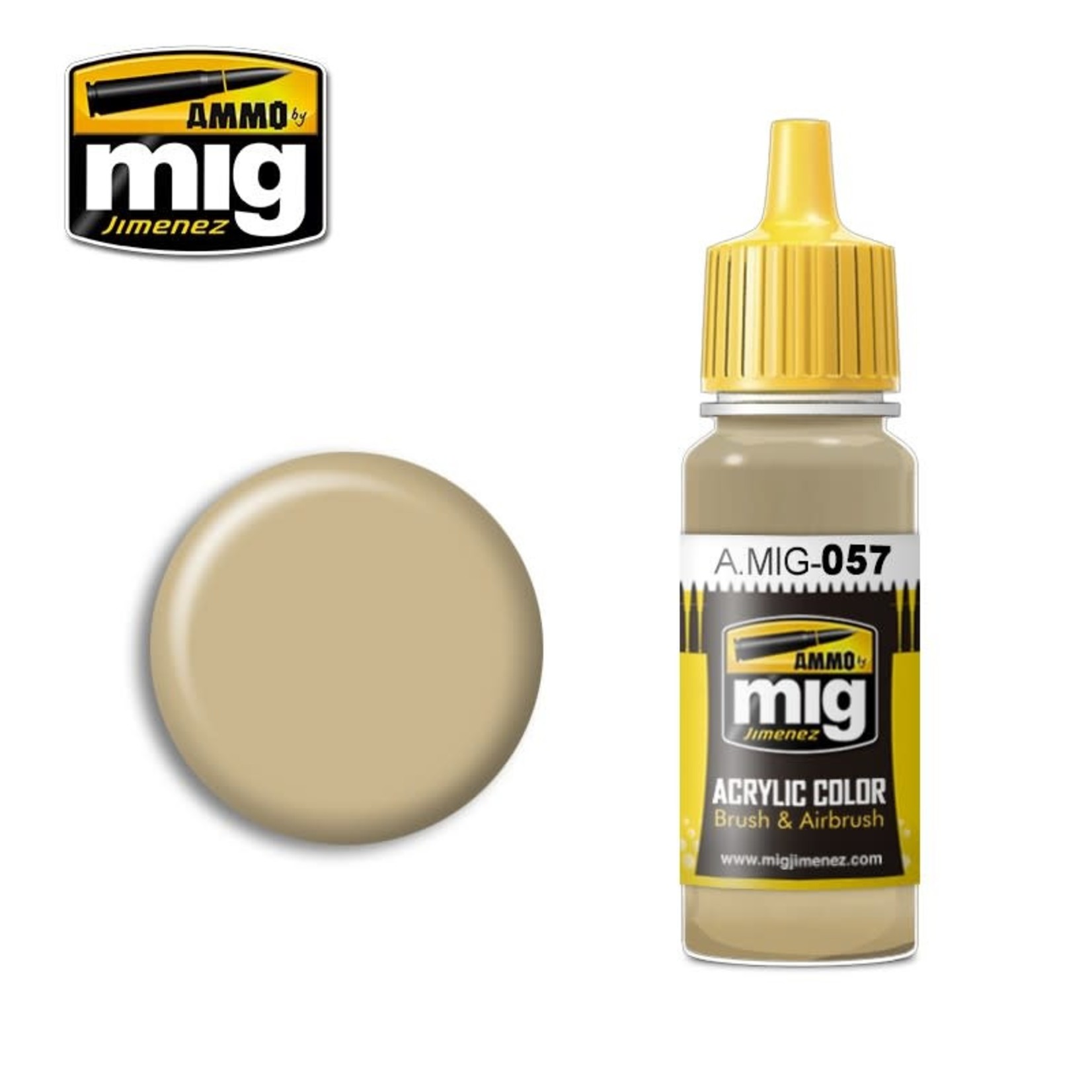 Ammo by Mig Jimenez A.MIG-057 Yellow Grey 17ML