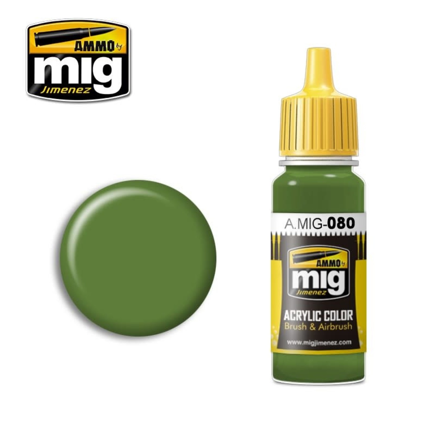 Ammo by Mig Jimenez A.MIG-080 Bright Green 17ML