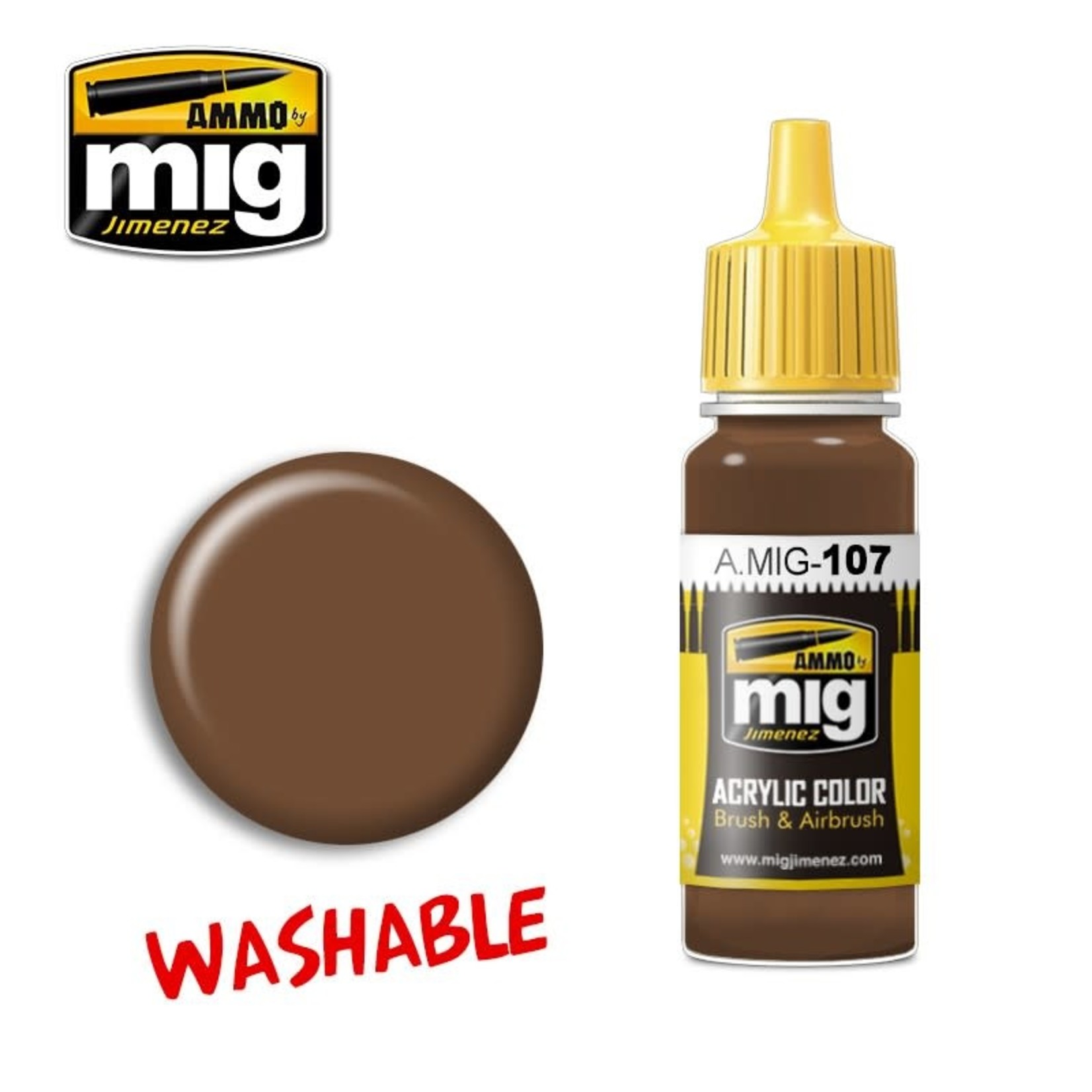 Ammo by Mig Jimenez A.MIG-107 Washable Earth 17ML