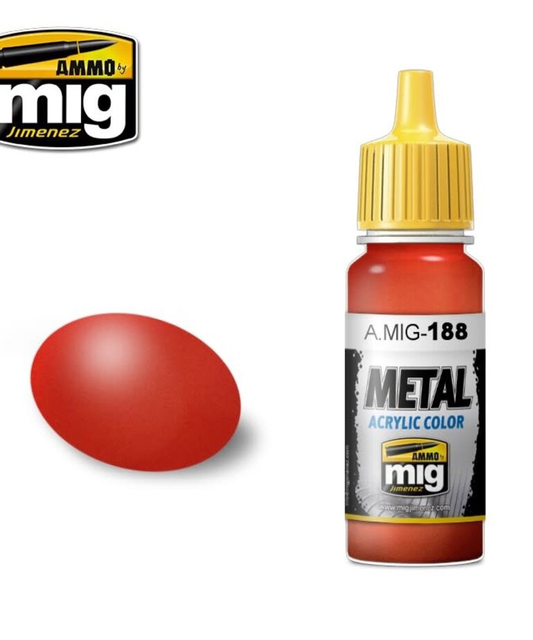 Ammo by Mig Jimenez A.MIG-188 Metal - Metallic Red 17ML