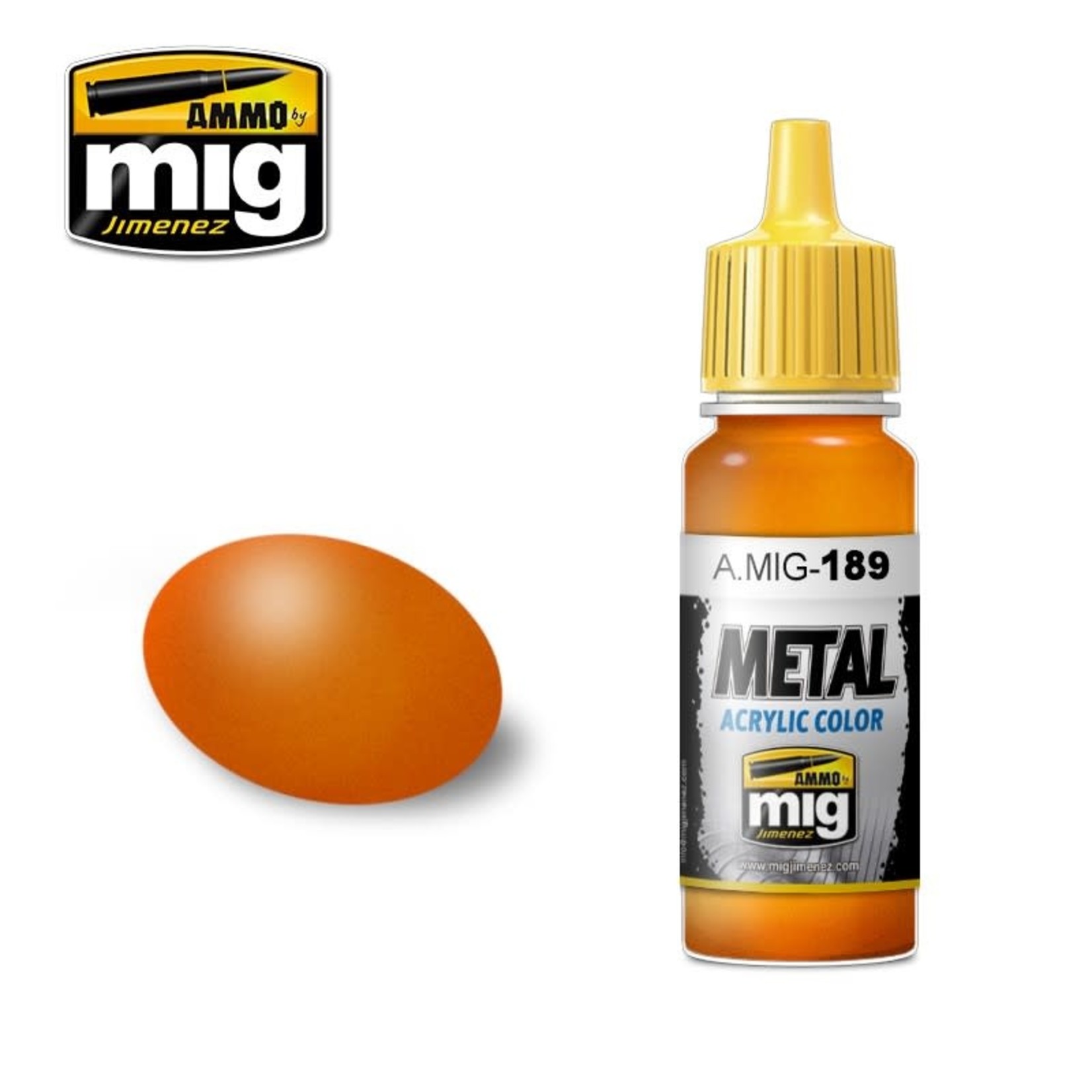 Ammo by Mig Jimenez A.MIG-189 Metal - Metallic Orange 17ML
