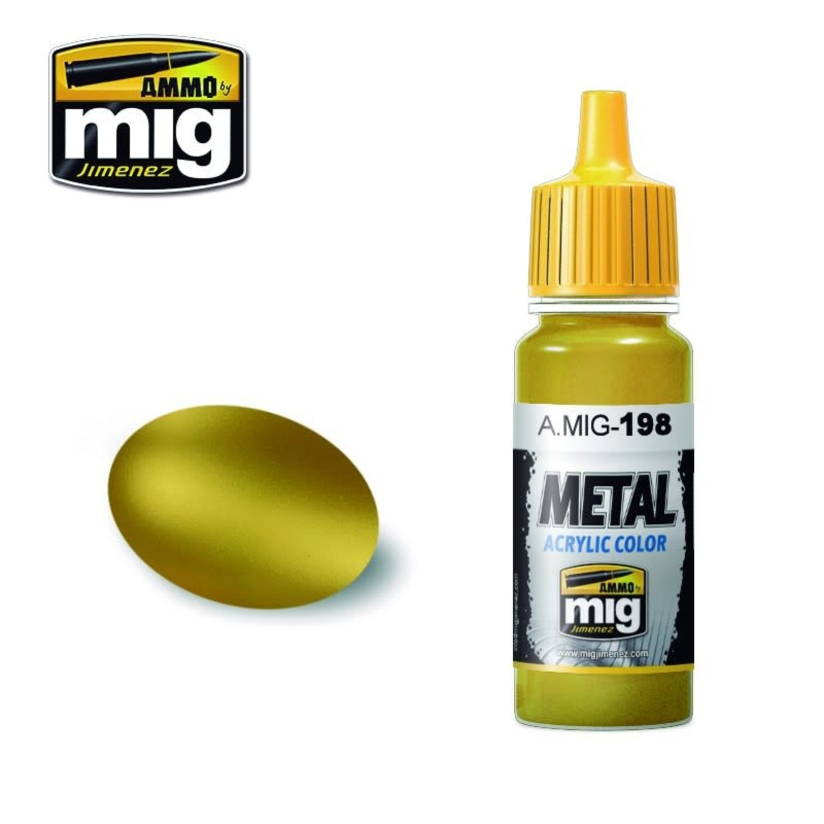 Ammo by Mig Jimenez A.MIG-198 Metal - Gold 17ML