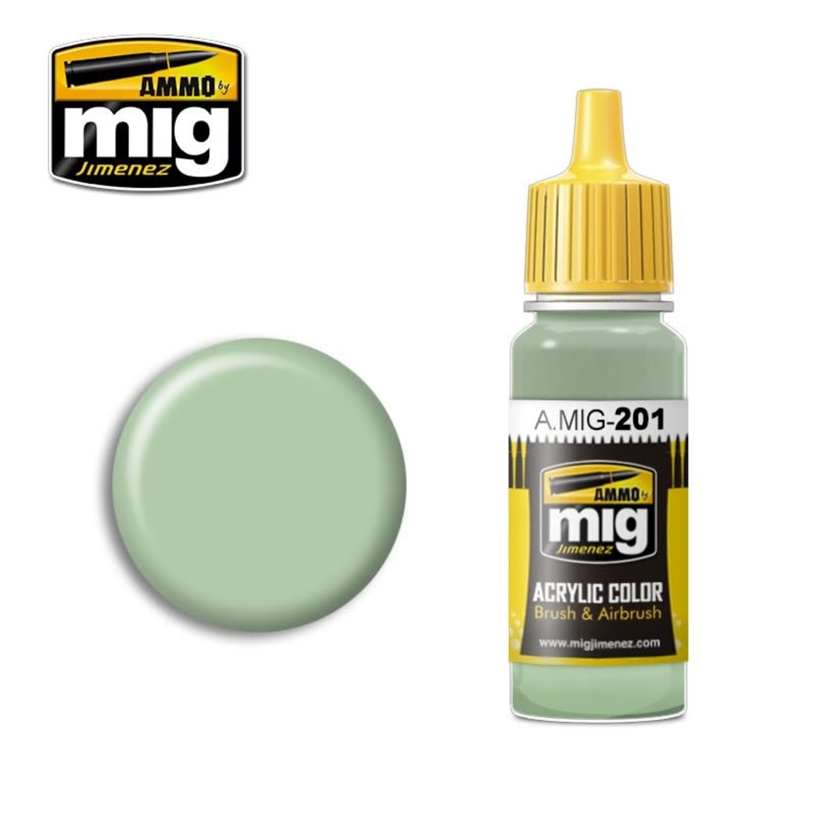 Ammo by Mig Jimenez A.MIG-201 Light Grey Green 17ML