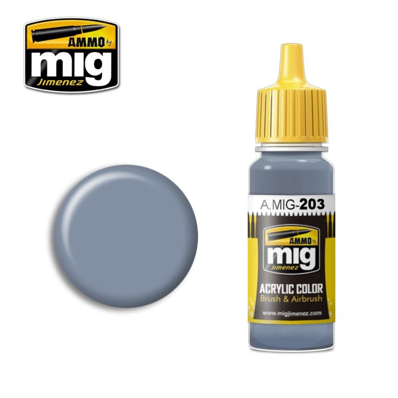 Ammo by Mig Jimenez A.MIG-203 FS 36375 Light Compass Ghost Grey 17ML