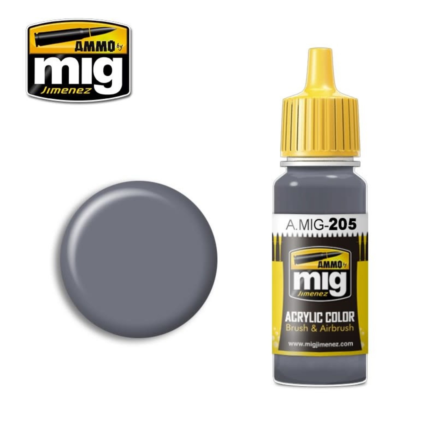Ammo by Mig Jimenez A.MIG-205 FS 26231 (BS 638) Federal Standard Grey 17ML