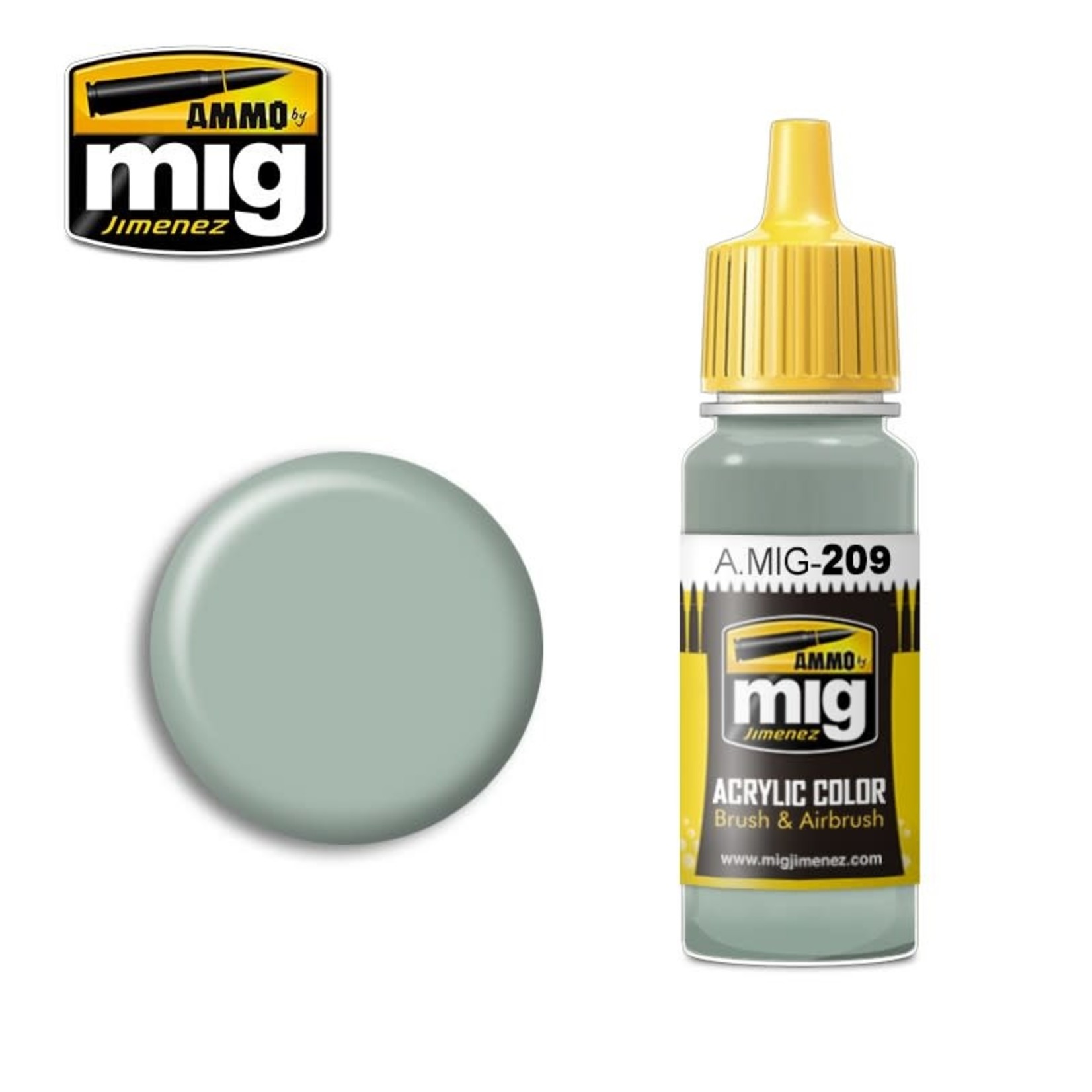 Ammo by Mig Jimenez A.MIG-209 FS 36495 Light Grey 17ML