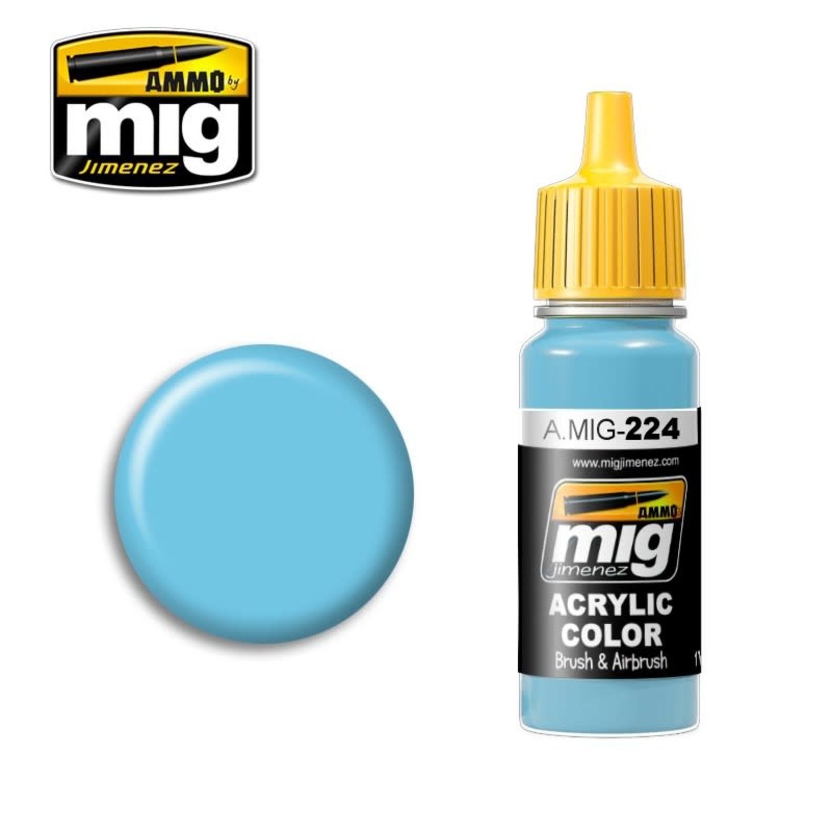 Ammo by Mig Jimenez A.MIG-224 FS 35250 Sky Line Blue 17ML