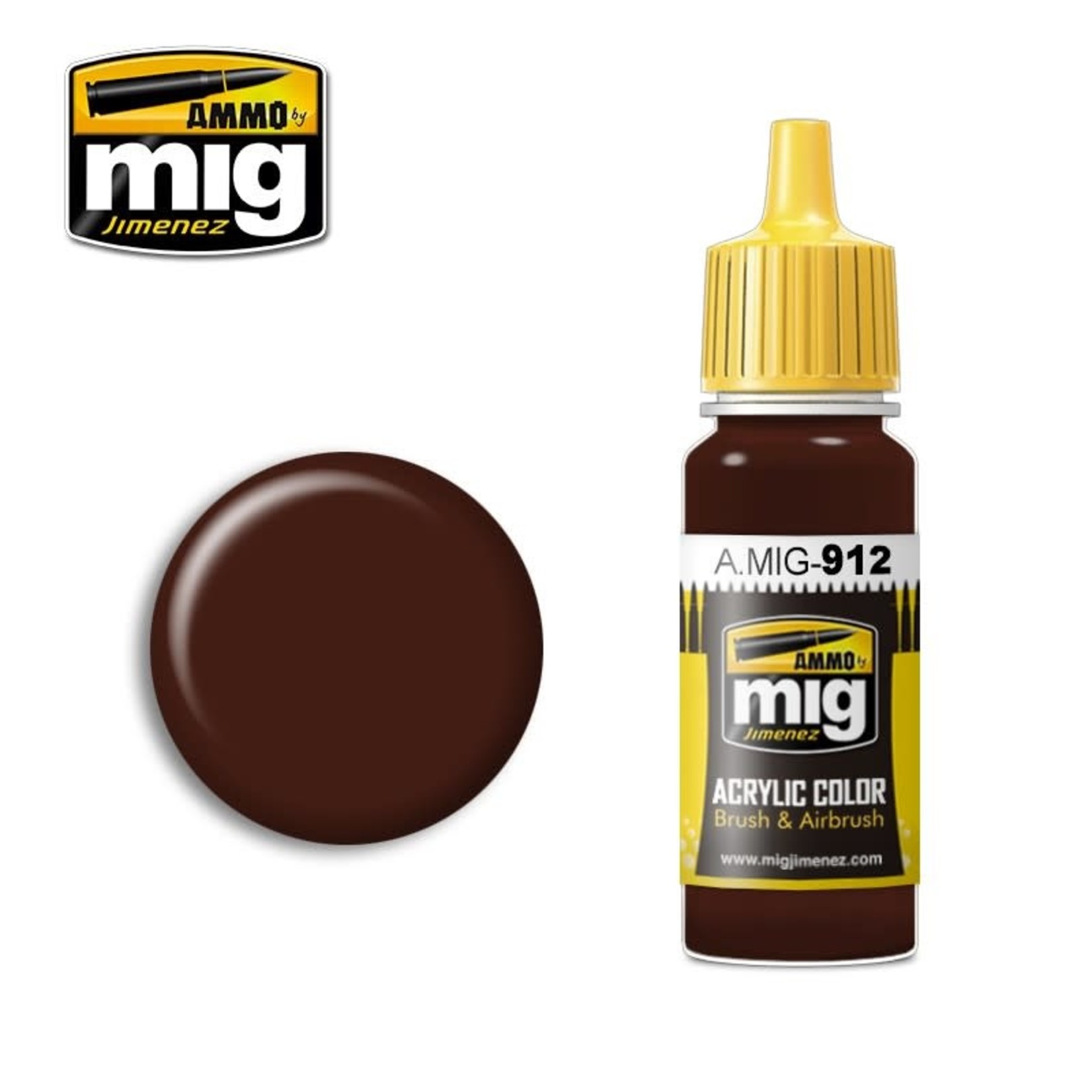 Ammo by Mig Jimenez A.MIG-912 Red Brown Shadow 17ML