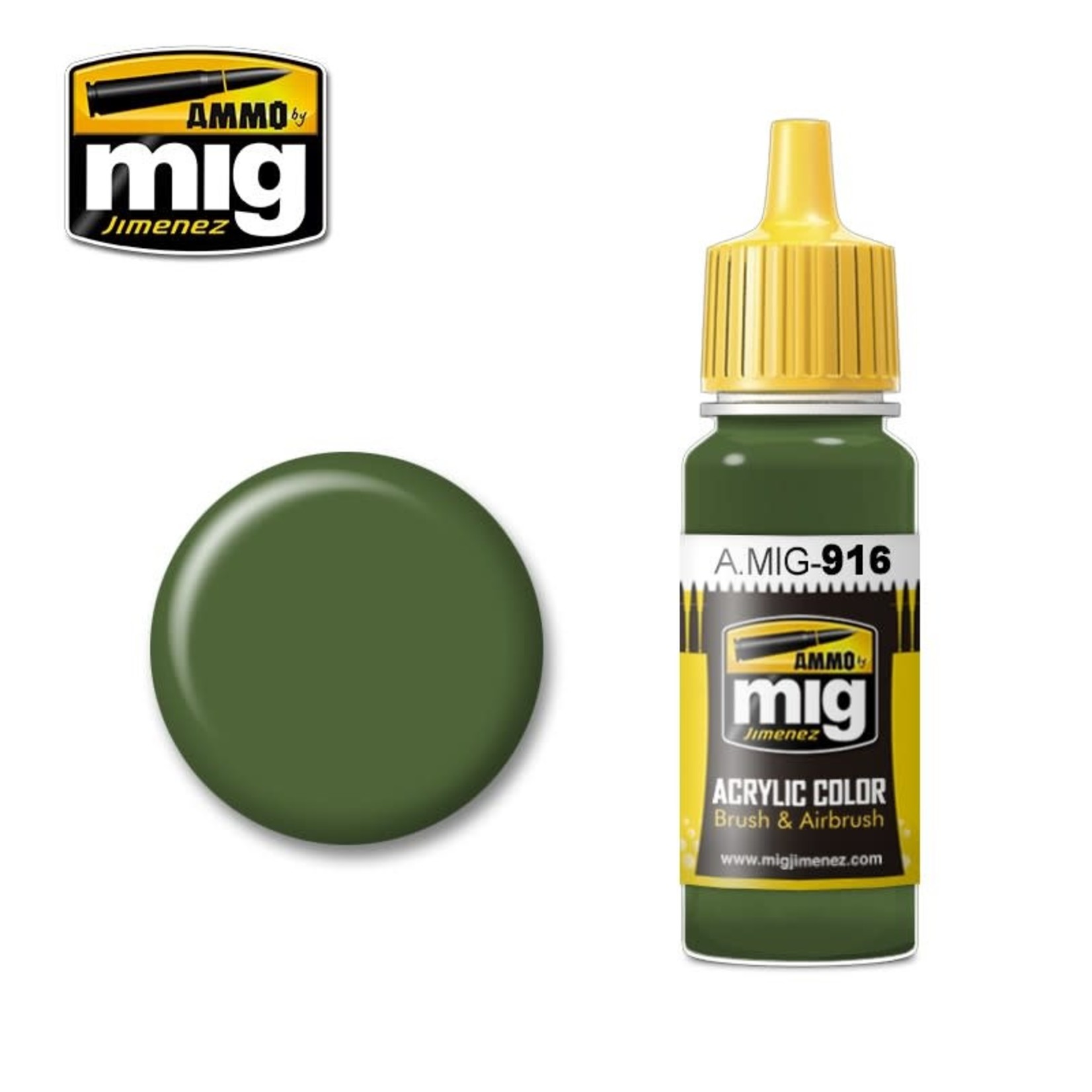 Ammo by Mig Jimenez A.MIG-916 Green Base 17ML