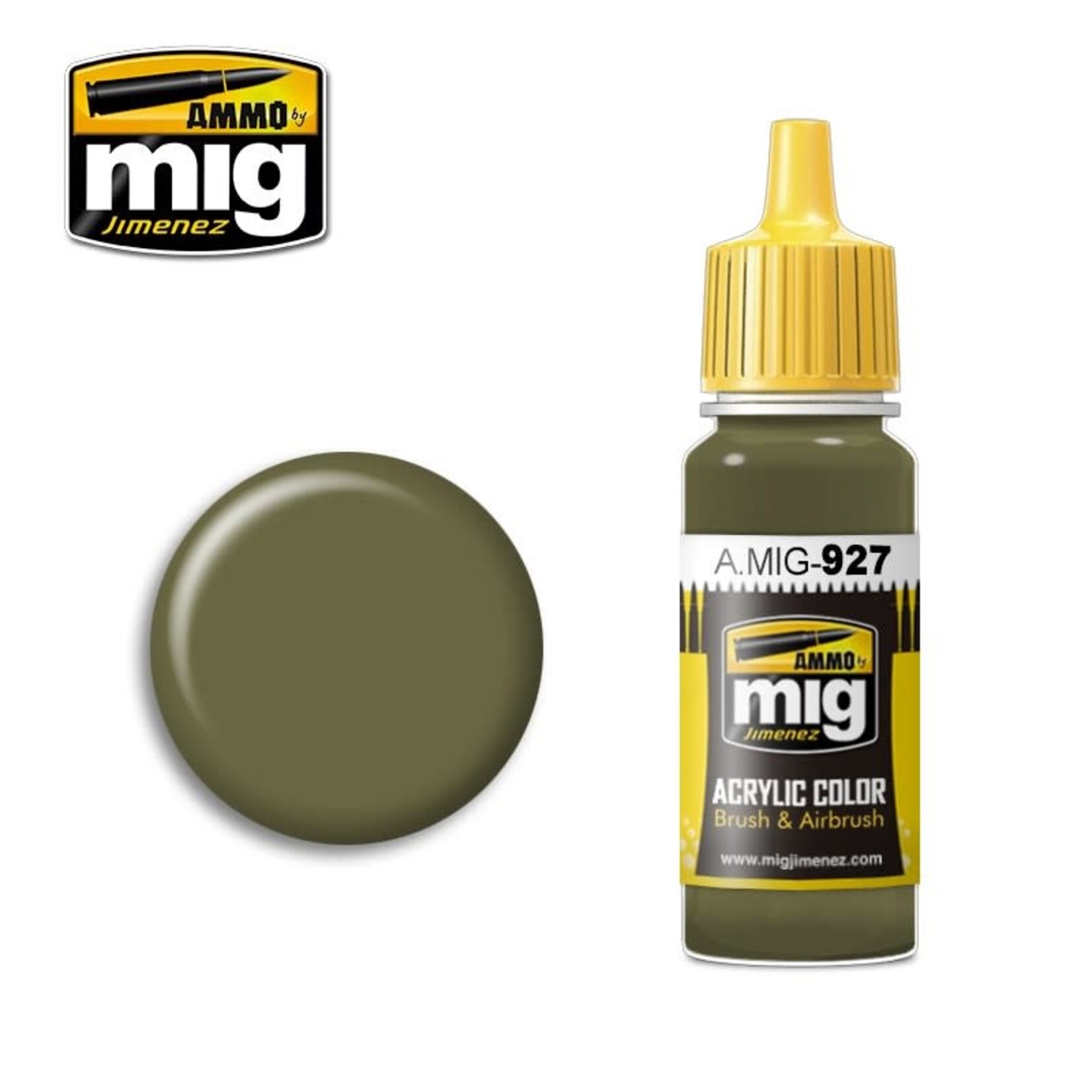 Ammo by Mig Jimenez A.MIG-927 Olive Drab Light Base 17ML