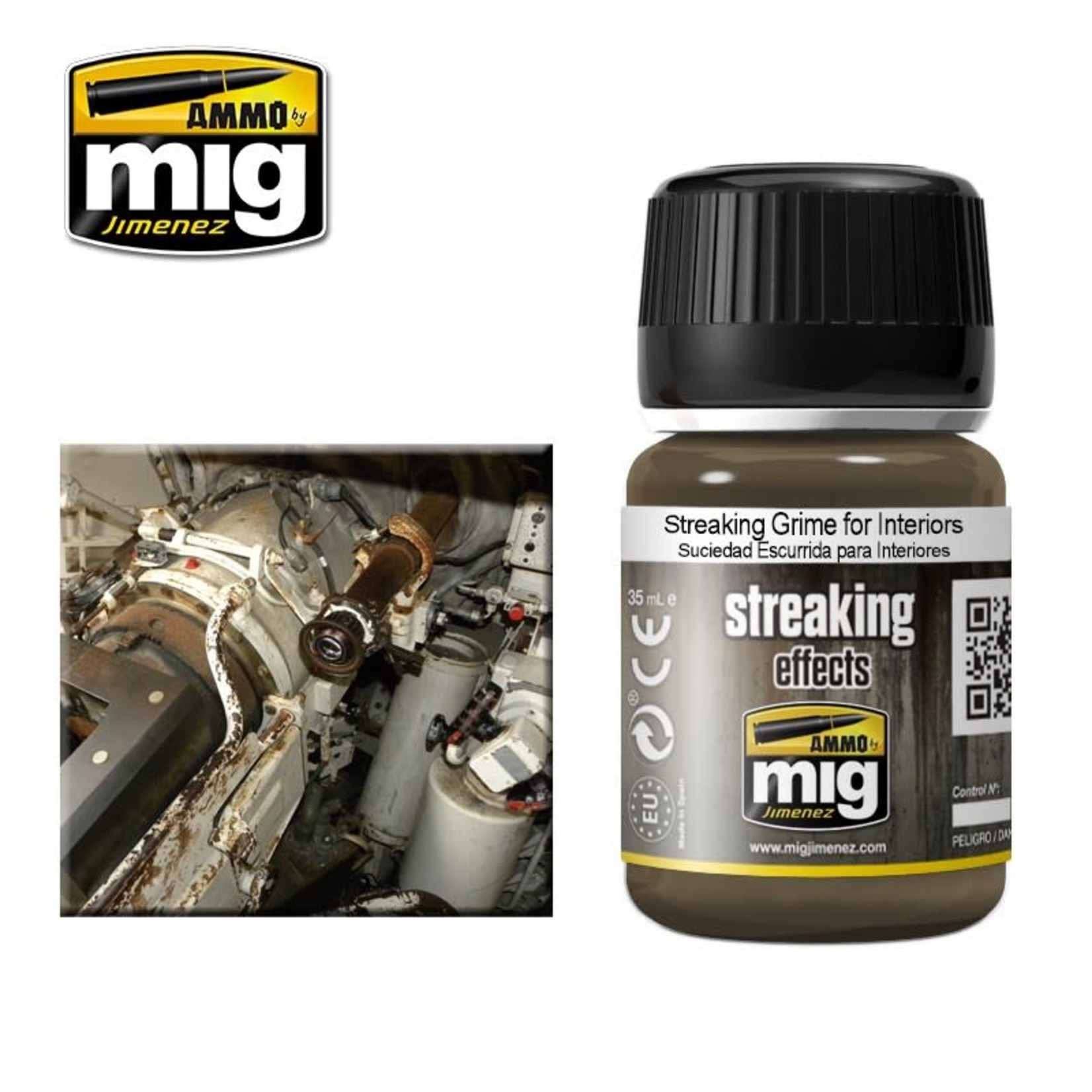 Ammo by Mig Jimenez A.MIG-1200 Streaking Effects - Streaking Grime for Interiors 35ML