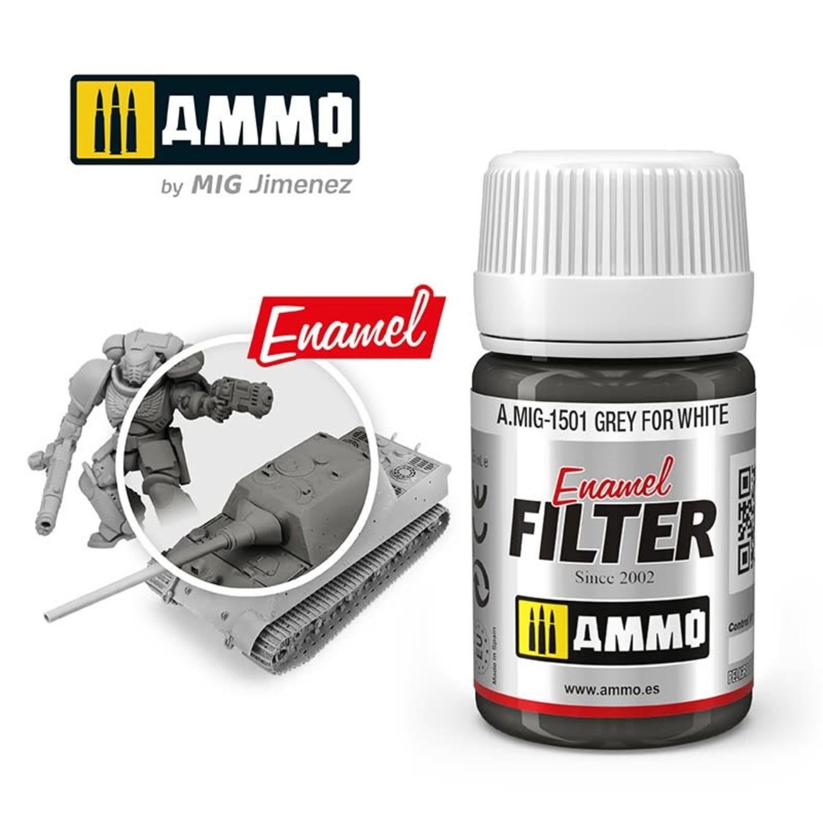 Ammo by Mig Jimenez A.MIG-1501 Filter - Grey for White 35ML