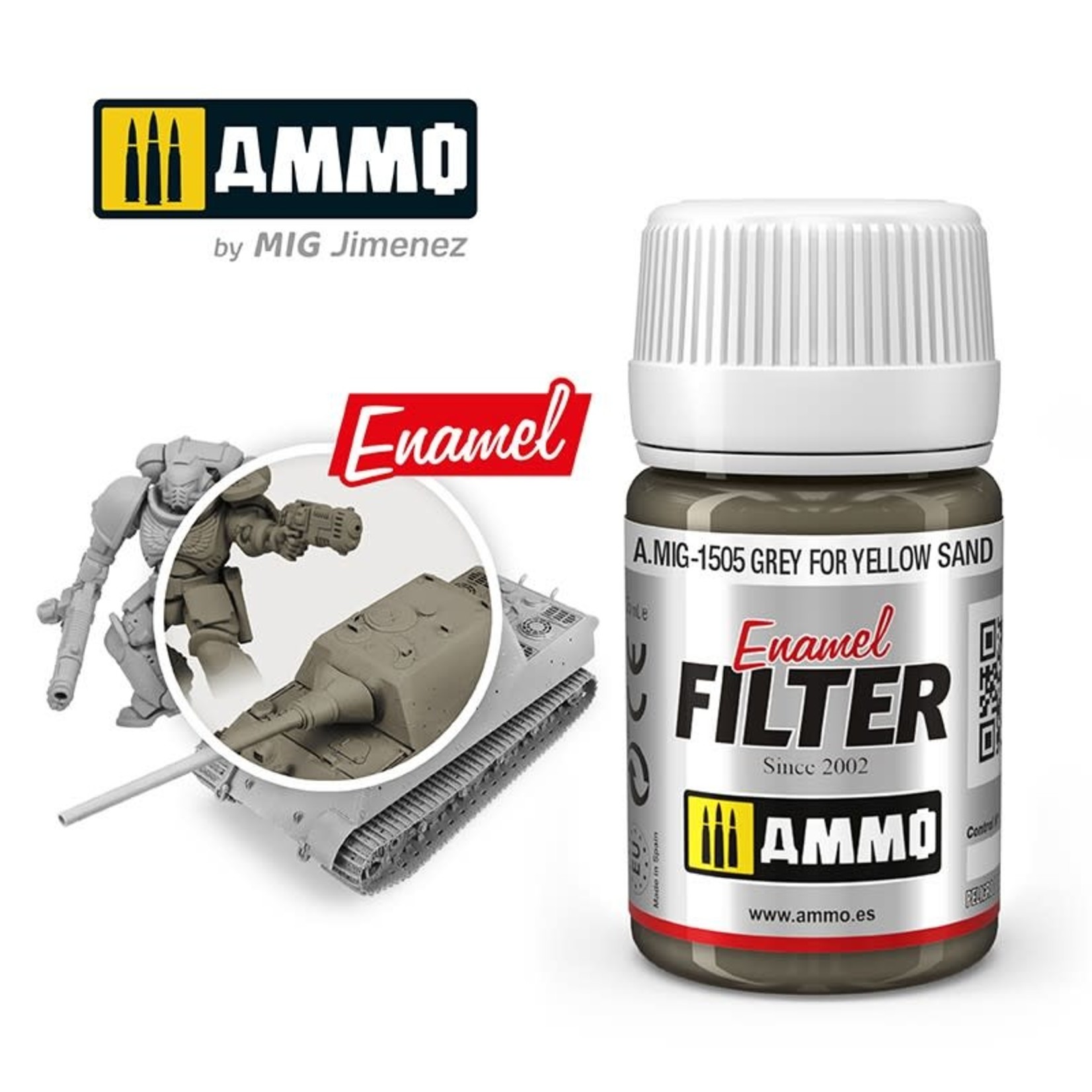 Ammo by Mig Jimenez A.MIG-1505 Filter - Grey for Yellow Sand 35ML