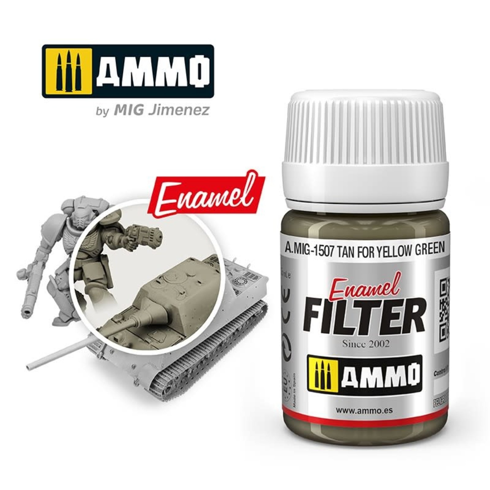 Ammo by Mig Jimenez A.MIG-1507 Filter -Tan for Yellow Green 35ML