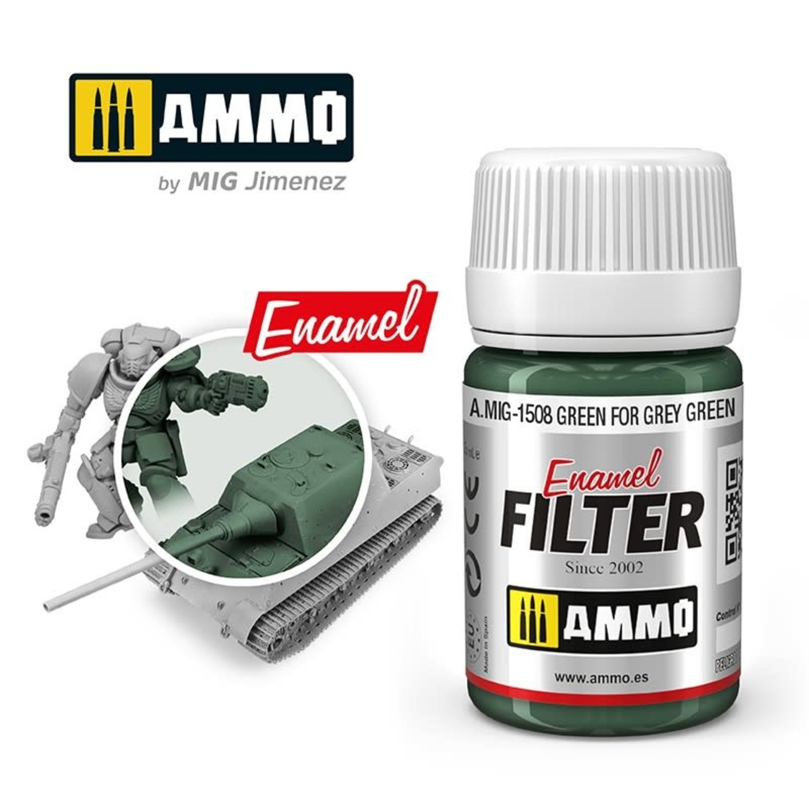 Ammo by Mig Jimenez A.MIG-1508 Filter -Green for Grey Green 35ML