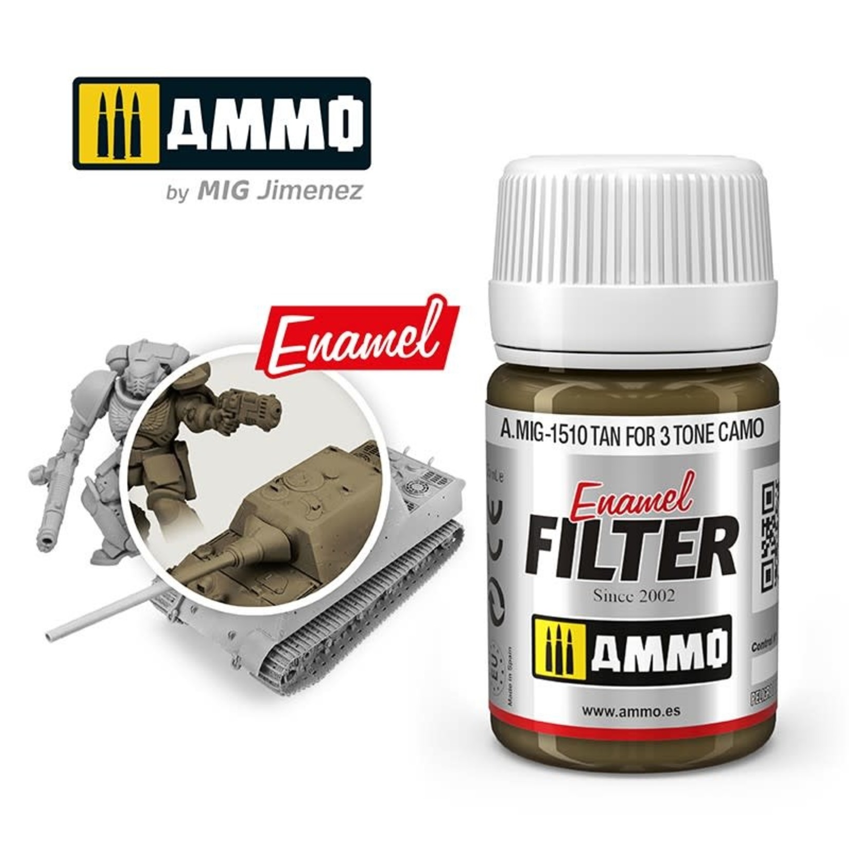 Ammo by Mig Jimenez A.MIG-1510 Filter -Tan for 3 Tone Camo 35ML
