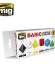 Ammo by Mig Jimenez A.MIG-7178  Basic Acrylic Colors (6) Set
