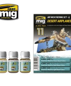 Ammo by Mig Jimenez A.MIG-7424 Desert Airplanes Air Weathering (3) Set
