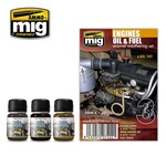 Ammo by Mig Jimenez A.MIG-7402 Engines Oil & Fuel Weathering (3) Set