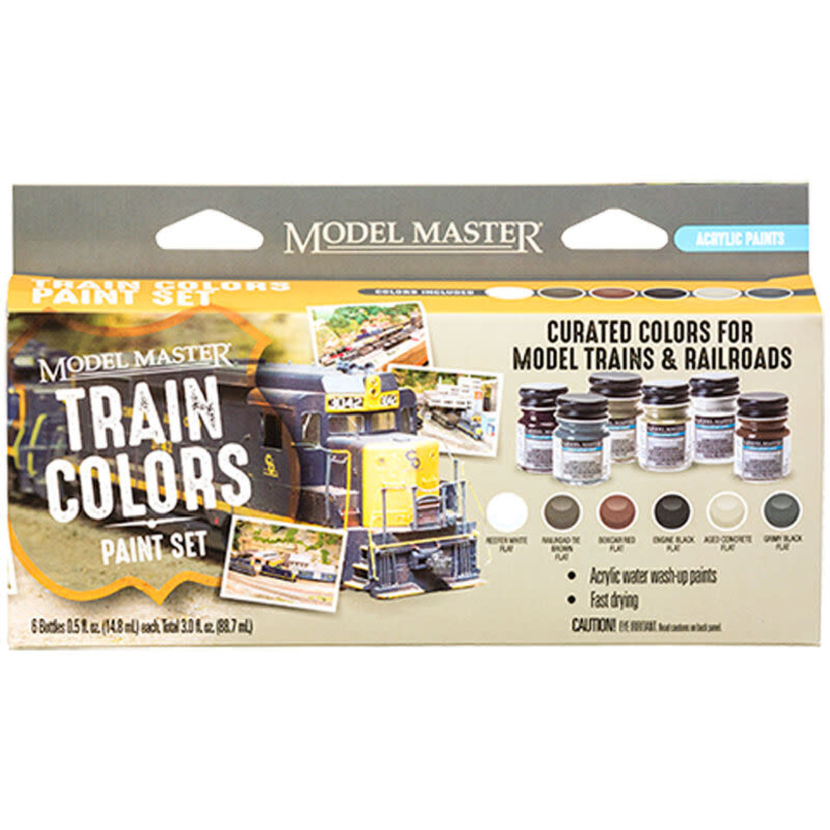 Model Master Model Master Train Colors Acrylic Paint (6) set