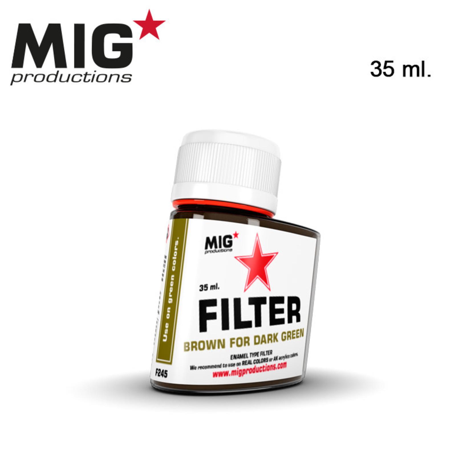 MIG Productions MIG Filter F-245 Brown for Dark Green 35ml
