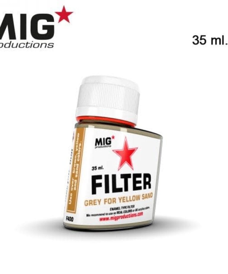 MIG Productions MIG Filter F-400 Grey for Yellow Sand 35ml
