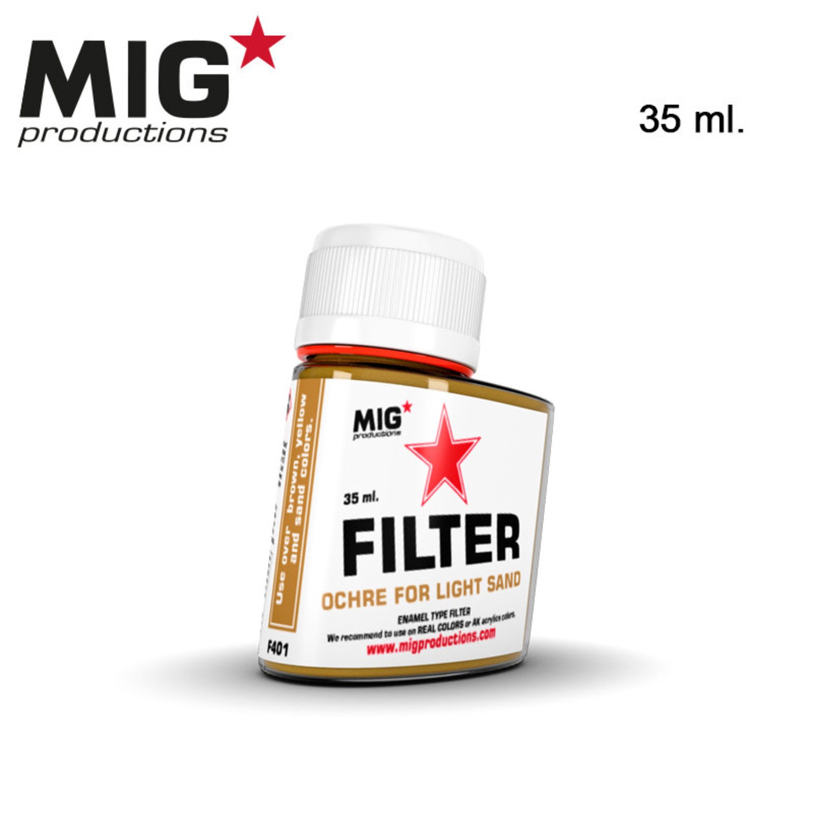 MIG Productions MIG Filter F-401 Ochre for Light Sand 35ml