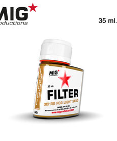 MIG Productions MIG Filter F-401 Ochre for Light Sand 35ml MIG Productions MIG Filter F-401 Ochre for Light Sand 35ml