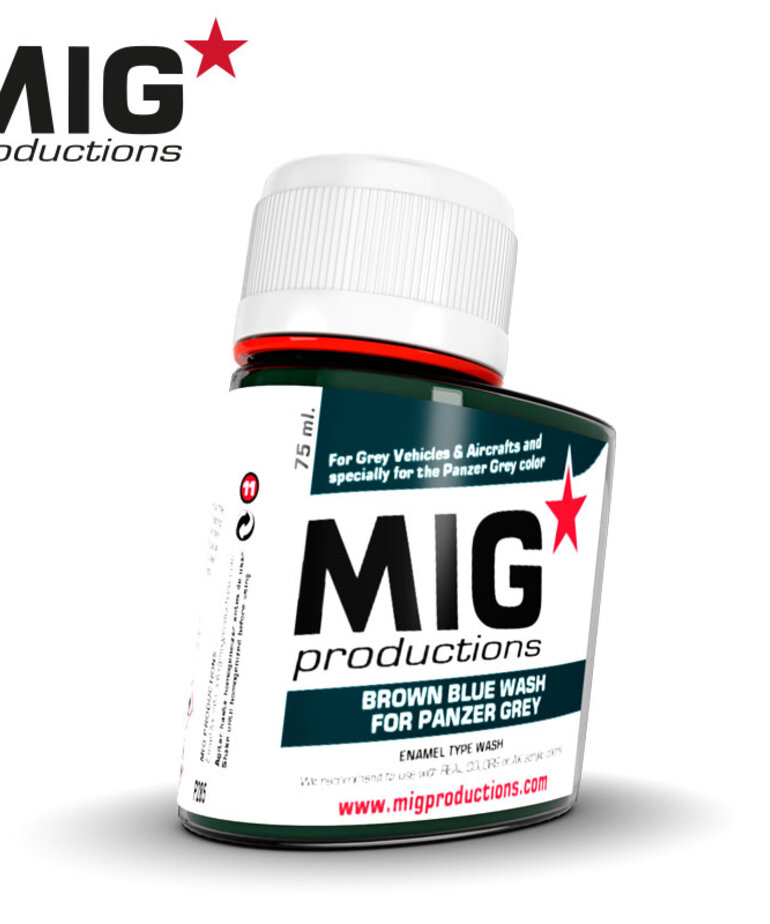 MIG Productions MIG Wash P285 Brown Blue Wash for Panzer Grey 75ml