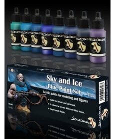 Scale 75 Scalecolor SSE007 Sky and Ice Blue Paint (8) Set