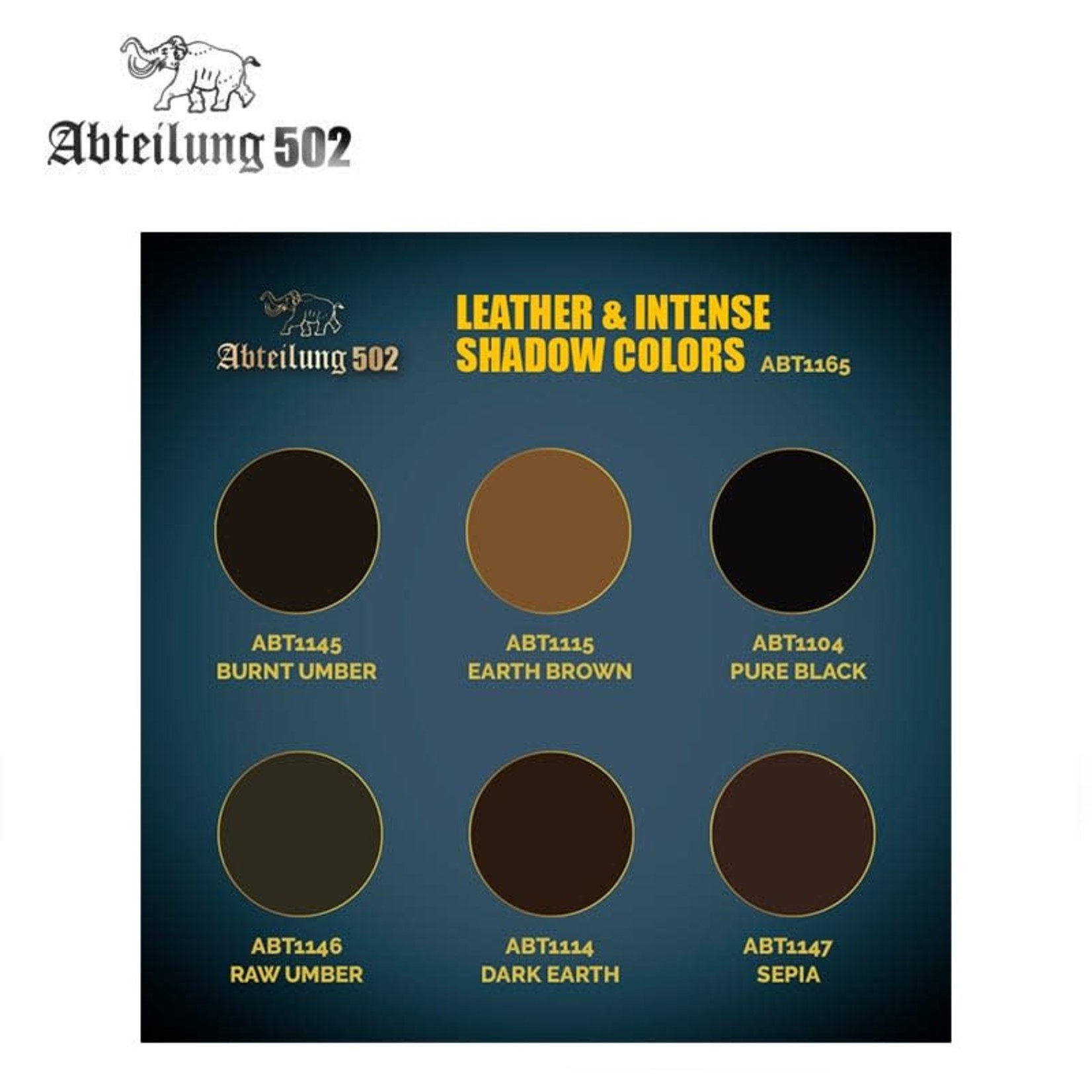 Abteilung 502 Abteilung 502 Dense Acrylic ABT1165 Intense Leather & Shadows Colors (6) Set