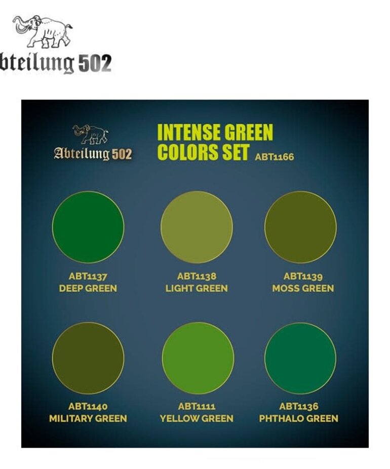 Abteilung 502 Abteilung 502 Dense Acrylic ABT1166 Intense Greens Colors (6) Set