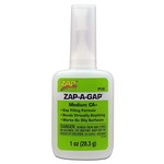 Zap Glue Zap-a-gap Medium CA Super Glue 1 oz