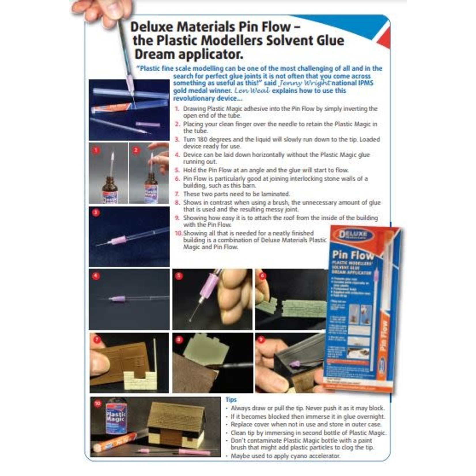 Deluxe Materials Deluxe Materials Pin Flow Plastic Modeller's Solvent Glue Applicator