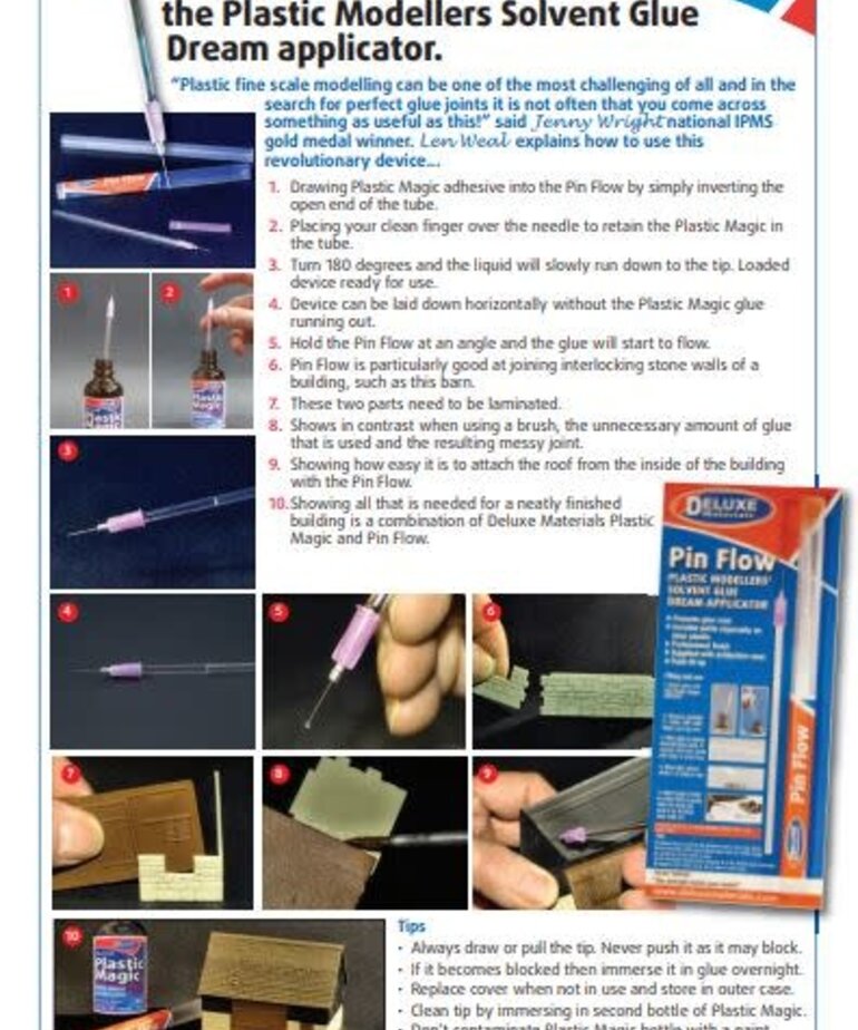 Deluxe Materials Deluxe Materials Pin Flow Plastic Modeller's Solvent Glue Applicator