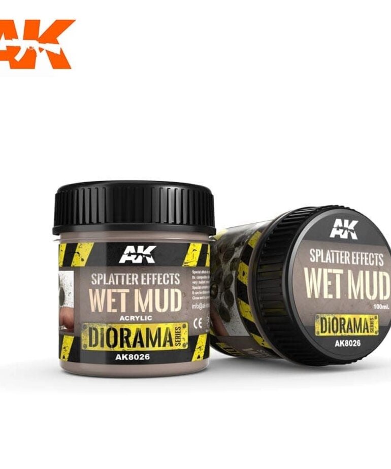 AK Interactive AK8026 Diorama - Splatter Effects Wet Mud 100ml