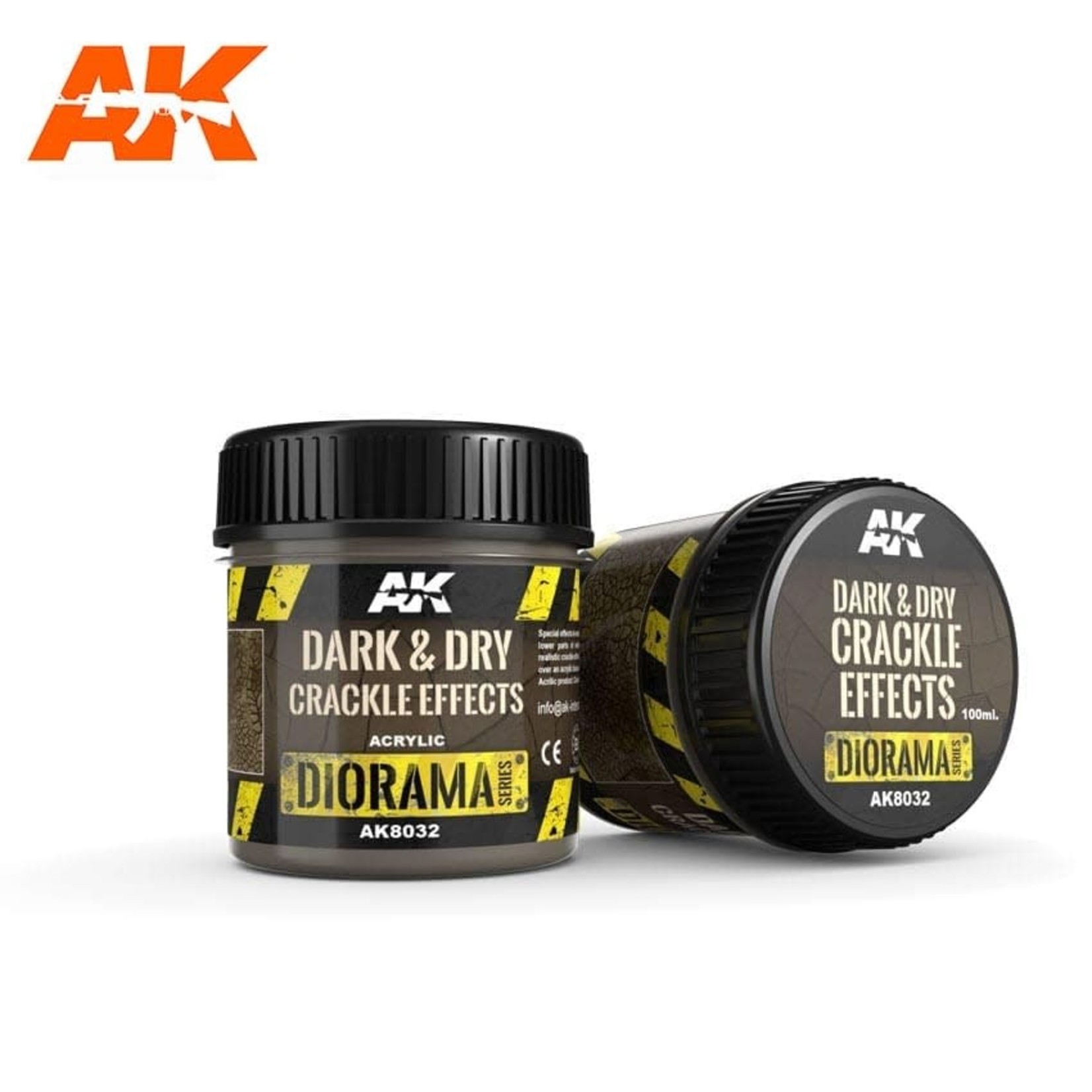 AK Interactive AK8032 Diorama - Dark & Dry Crackle Effects 100ml