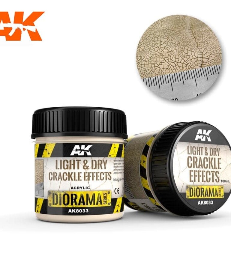AK Interactive AK8033 Diorama - Light & Dry Crackle Effects 100ml