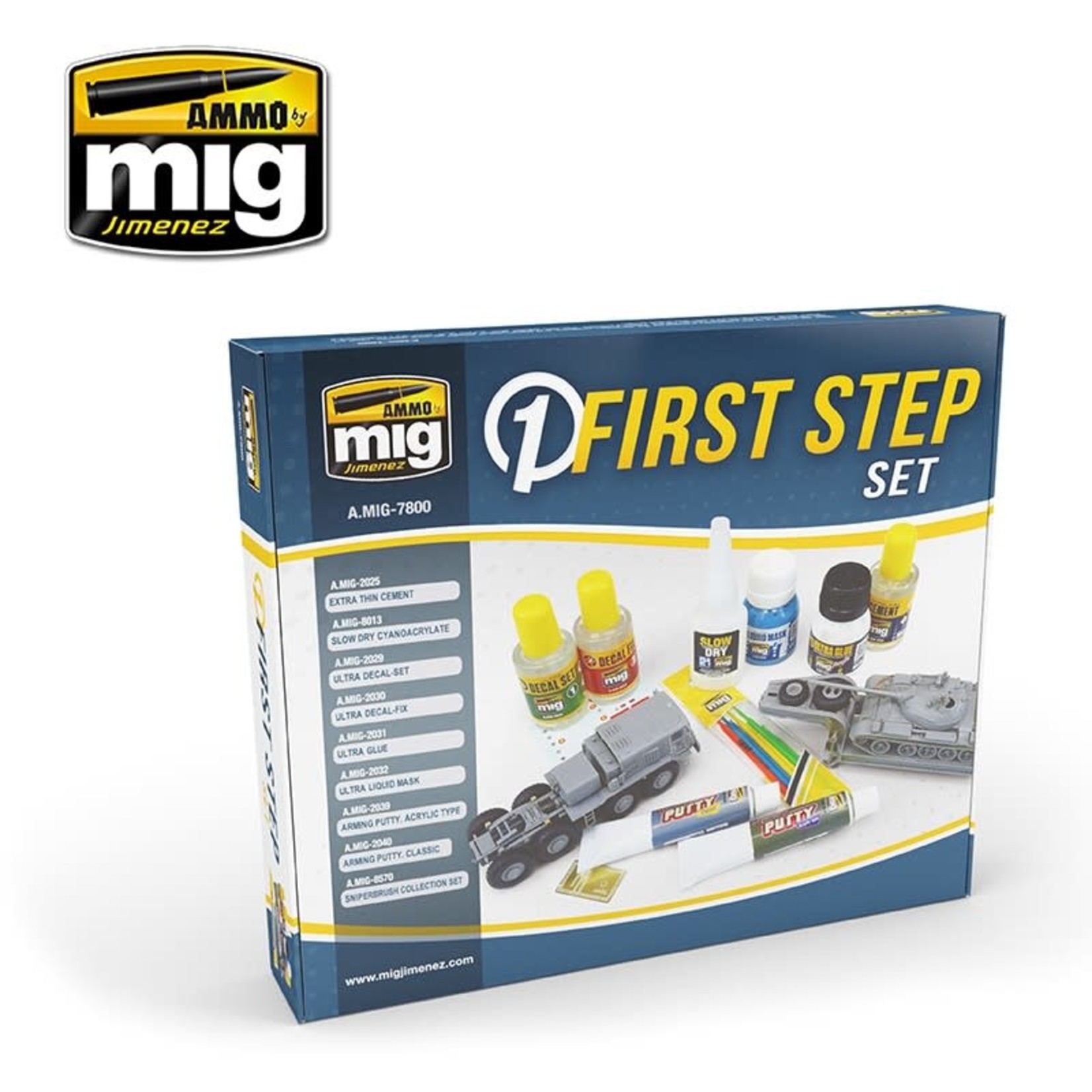 Ammo by Mig Jimenez A.MIG-7800 First Steps Model Preparation (9) Set