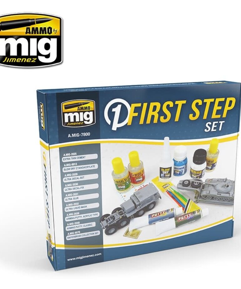 Ammo by Mig Jimenez A.MIG-7800 First Steps Model Preparation (9) Set