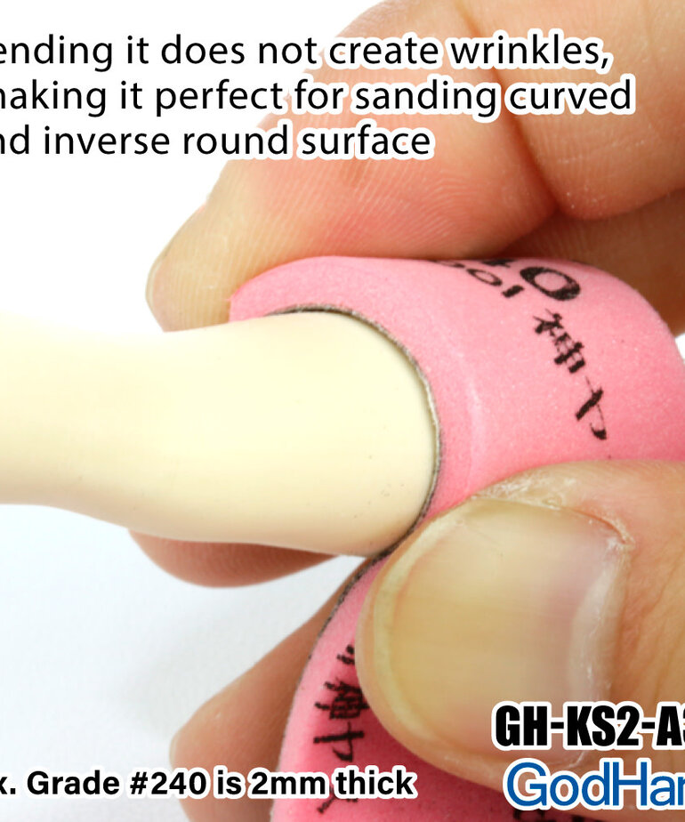 GodHand GodHand Kamiyasu Sanding Sponge Stick 5mm - #240 (4) Set