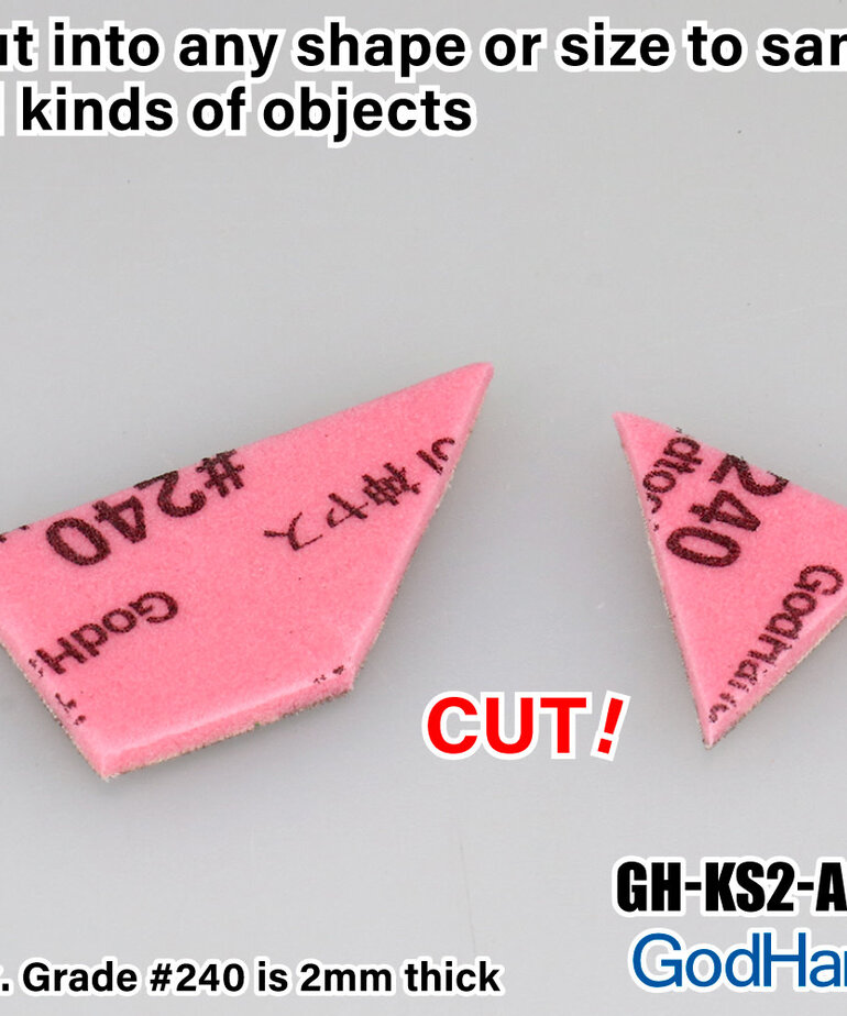 GodHand GodHand Kamiyasu Sanding Sponge Stick 5mm - #240 (4) Set