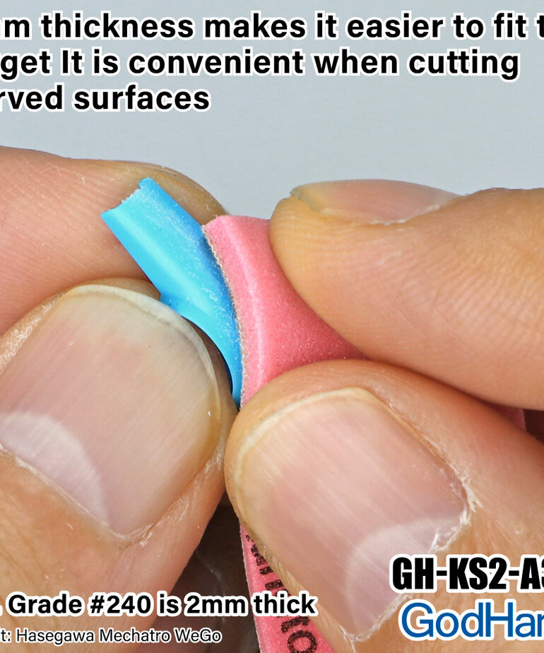 GodHand GodHand Kamiyasu Sanding Sponge Stick 5mm - #240 (4) Set