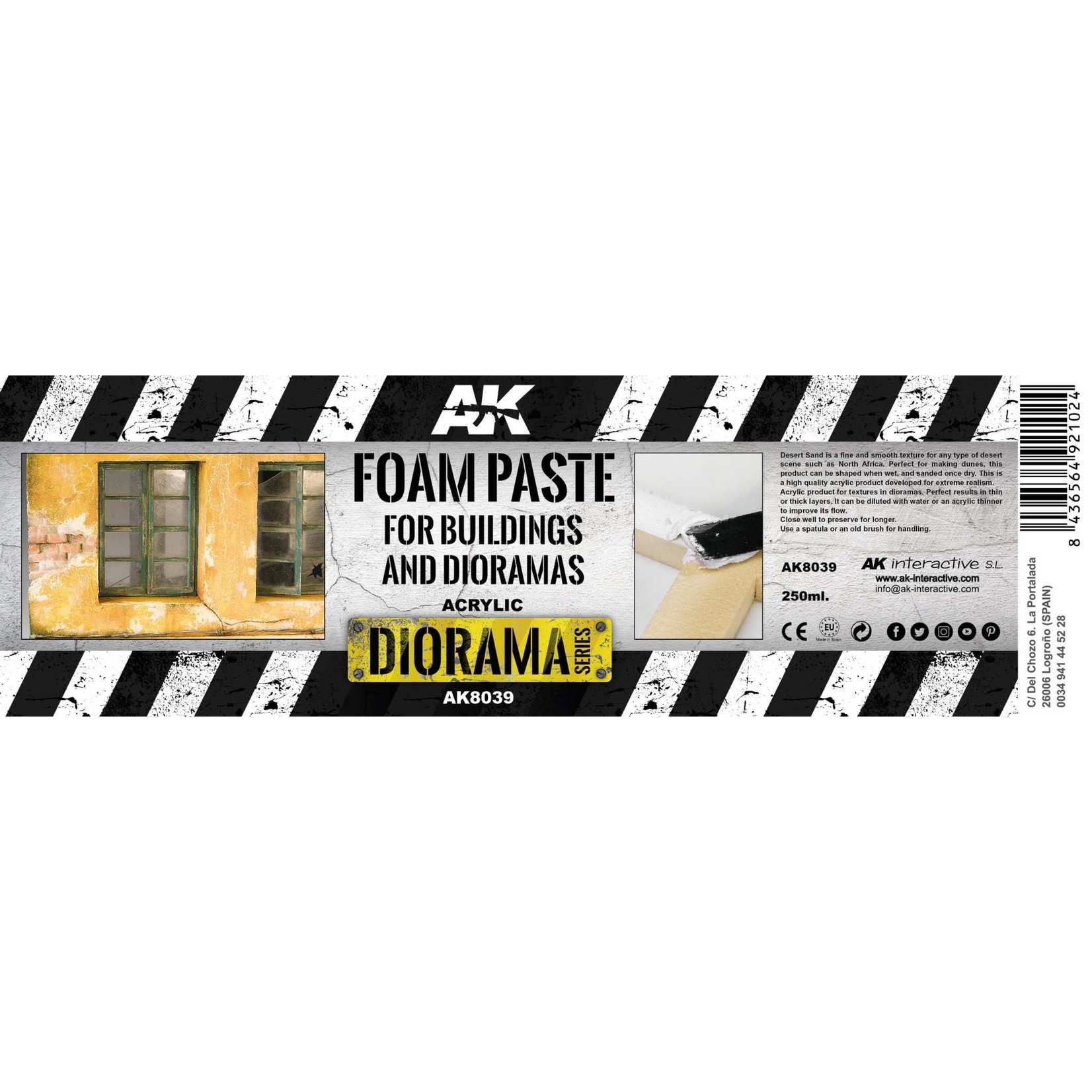 AK Interactive AK8039 Diorama - Foam Texturizer & Sealer 250ml